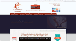 Desktop Screenshot of californiaspinalrehab.com